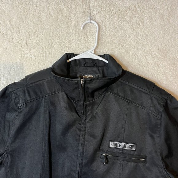 Harley-Davidson Cotton Nylon Jacket Mens XL Black RN 103819 / CA 03402 - Picture 5 of 16